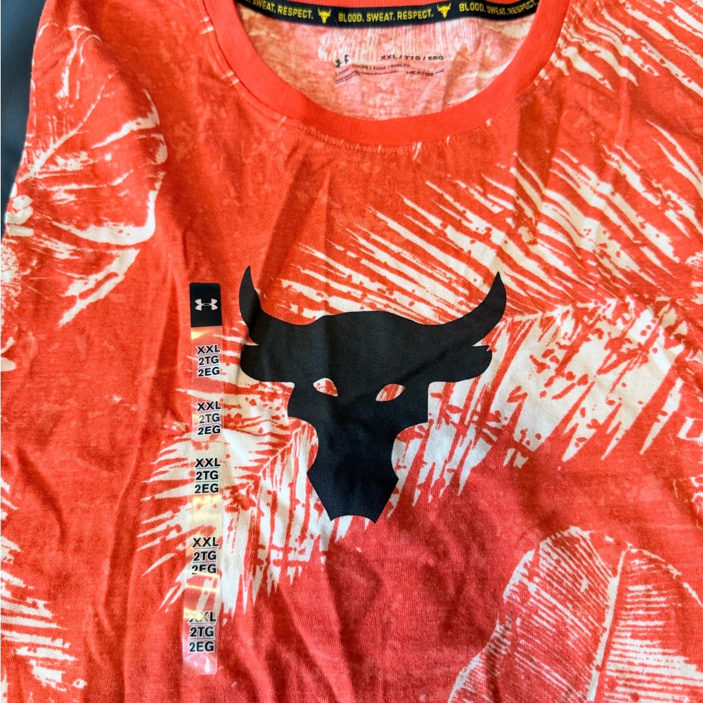 2XL Under Armour Men's Project Rock Aloha Camo Tank Training T-shirt 1351590-608 - Picture 3 of 5